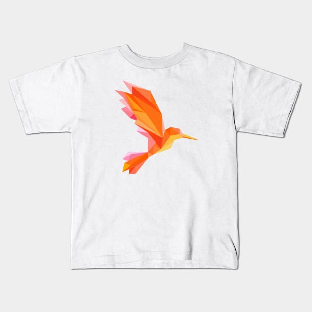 MINIMALIST LOW POLY PHOENIX Kids T-Shirt by itsyaboifabian